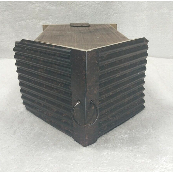 Floral Birdhouse With Rustic Metal Top Blue/Green/Red/Orange New! - Picture 5 of 5